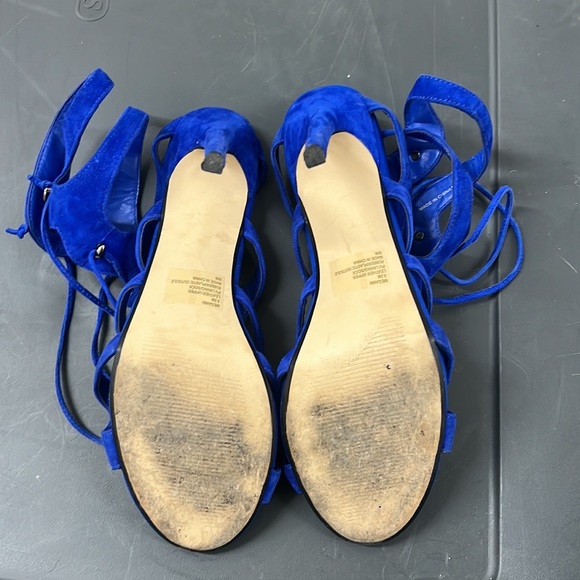 Steven Madden Royal blue suede open toe heels - Picture 4 of 4